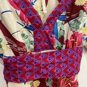 Anthropologie Maeve Dress Kimono with wrap belt